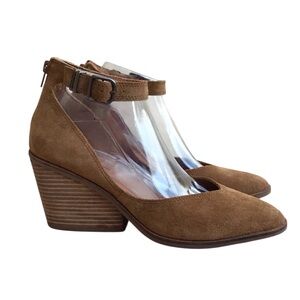 Lucky Brand Stephi Pointed Toe Pump Brown Suede